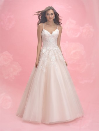 Allure Bridals Style #3053 #0 default Baby Pink/Ivory/Silver thumbnail