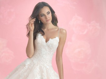 Allure Bridals Style #3053 #3 Baby Pink/Ivory/Silver thumbnail