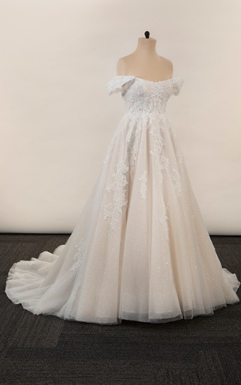 Essense of Australia Style #PA1255 #0 default (IV-BC) Ivory Lace Tulle & Biscotti Regal Organza over Biscotti Gown thumbnail