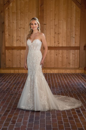 Essense of Australia Style #D3647 #0 default (IVIV-IV) Ivory Lace & Tulle over Ivory Gown w Ivory Tulle Illusion thumbnail
