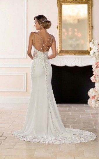 Stella York Style #6586 #3 (IV-PL) Ivory Gown with Porcelain Tulle Illusion thumbnail