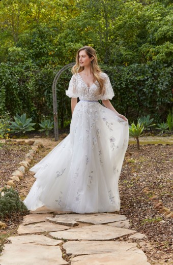Morilee Style #4129 Blu #1 default Ivory/Blue thumbnail