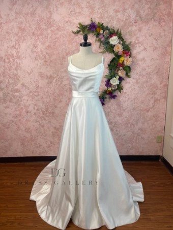 Ethereal bridal Style #Frankie #0 default Ivory Satin thumbnail