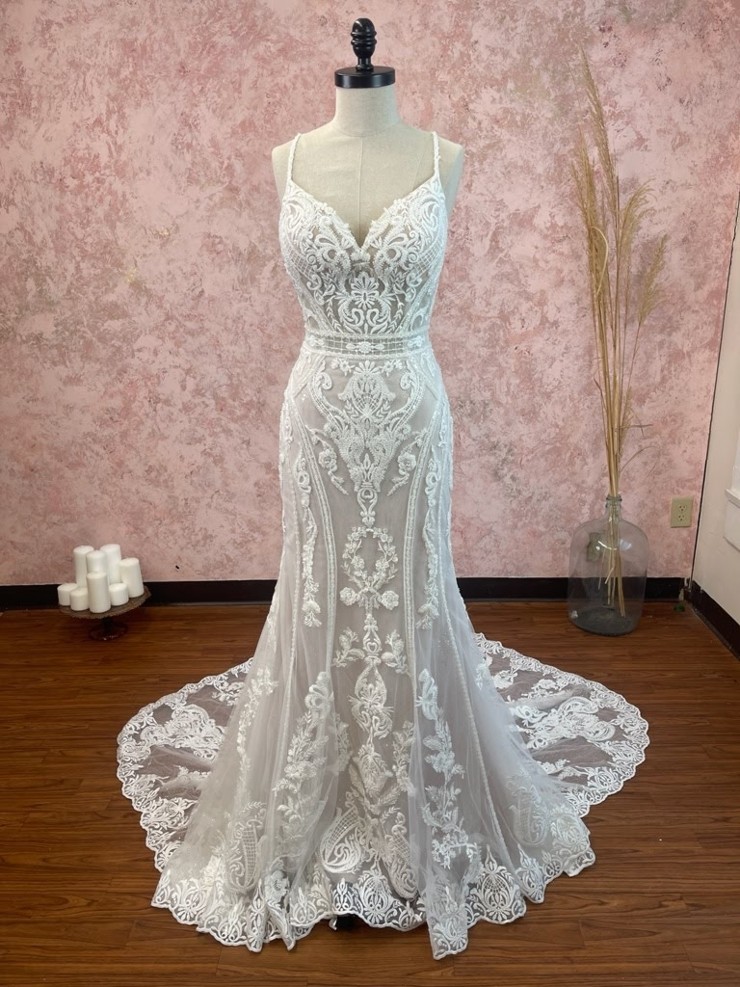 chinese dress ladies Opal Wedding Gown  Strapless Lace Mermaid