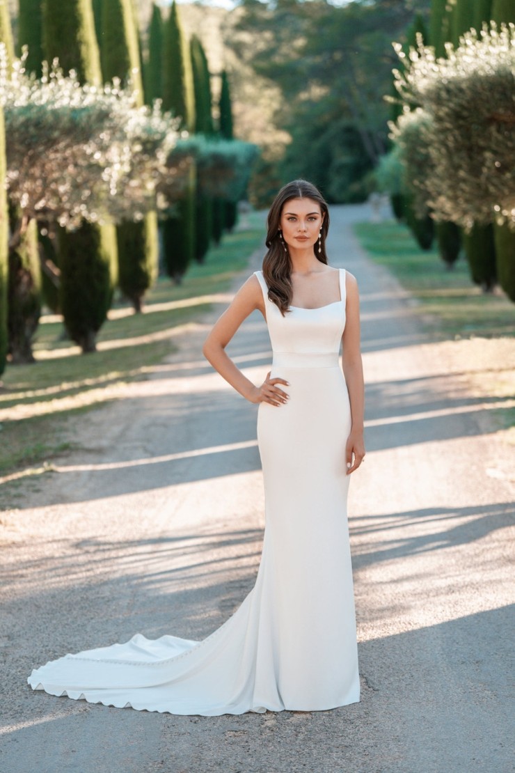 allure bridesmaid dress Celestine & Mae BEGONIA MIDAXI DRESS IN NEUTRAL main image 0