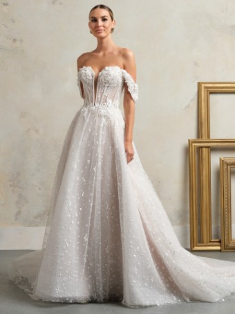 Maggie Sottero  Style #ATHLONE #3 Ivory/Silver Accent over Soft Blush (gown with Natural Illusion) thumbnail