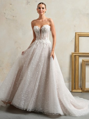 Maggie Sottero  Style #ATHLONE #1 Ivory/Silver Accent over Soft Blush (gown with Natural Illusion) thumbnail