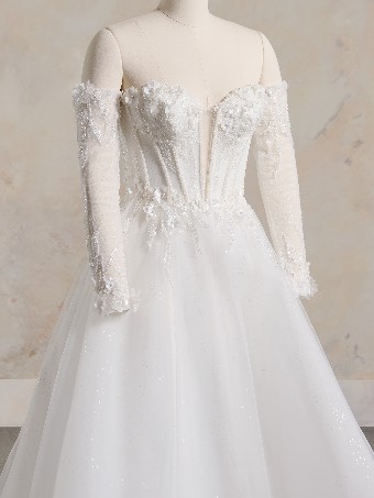 Maggie Sottero  Style #ATHLONE #6 Ivory/Silver Accent (gown with Ivory Illusion) thumbnail
