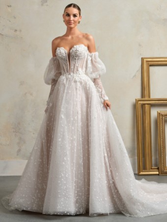 Maggie Sottero  Style #ATHLONE #5 default Ivory/Silver Accent over Soft Blush (gown with Natural Illusion) thumbnail