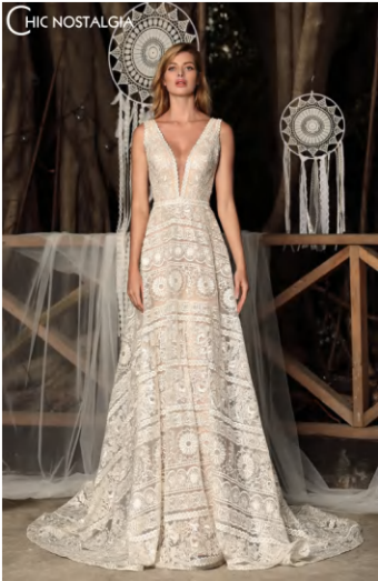 OAK Bridal Style #Cora #1 Ivory/Light Blush thumbnail