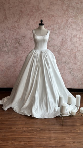 Ethereal bridal Style #Empress #0 default Ivory Satin thumbnail