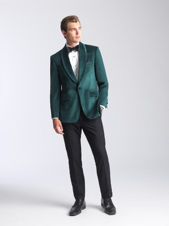 Allure Bridals Style #AM154-Venice Velvet-Jacket #3 Emerald thumbnail