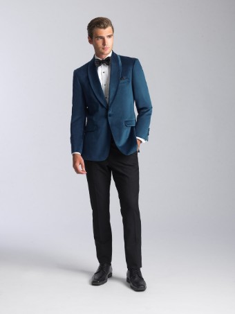 Allure Bridals Style #AM154-Venice Velvet-Jacket #1 Deep Aqua thumbnail