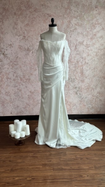 Ethereal bridal Style #Aveline #1 Ivory thumbnail