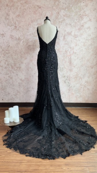 Ethereal bridal Style #Chaucer #5 All Black thumbnail