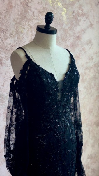 Ethereal bridal Style #Chaucer #2 All Black thumbnail