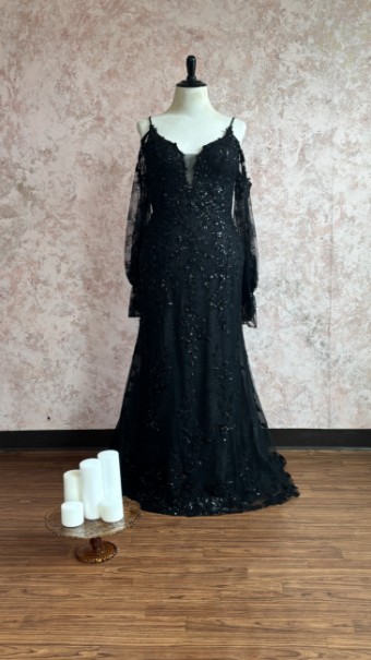 Ethereal bridal Style #Chaucer #7 All Black thumbnail