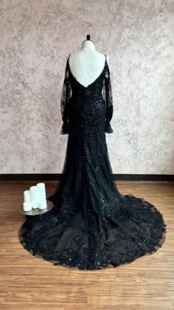 Ethereal bridal Style #Chaucer #11 All Black thumbnail