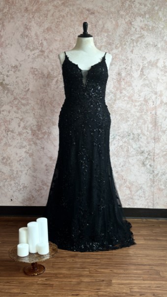 Ethereal bridal Style #Chaucer #9 All Black thumbnail