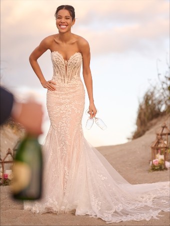 Maggie Sottero  Style #BENJIE ROYALE #7 Ivory over Blush (gown with Light Nude Illusion) thumbnail