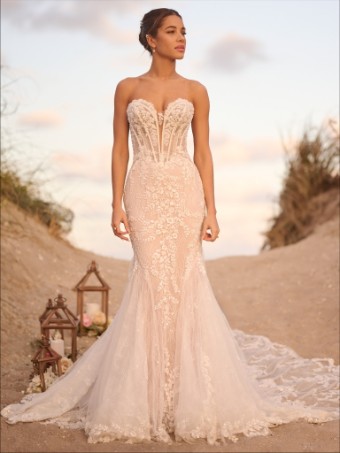 Maggie Sottero  Style #BENJIE ROYALE #0 default Ivory over Blush (gown with Light Nude Illusion) thumbnail