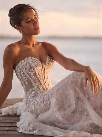 Maggie Sottero  Style #BENJIE ROYALE #8 Ivory over Blush (gown with Light Nude Illusion) thumbnail