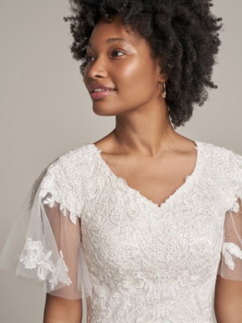 Maggie Sottero  Style #EVORA LEIGH #1 Ivory over Pearl (gown with Ivory Illusion) thumbnail