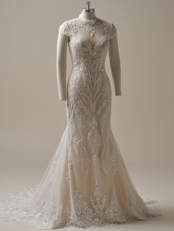 Maggie Sottero  Style #TORRENCE #0 default Ivory/Silver Accent (gown with Ivory Illusion) thumbnail