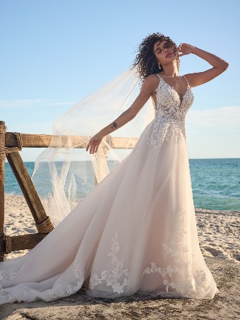 Maggie Sottero  Style #LIZZY #1 Ivory (gown with Natural Illusion) thumbnail