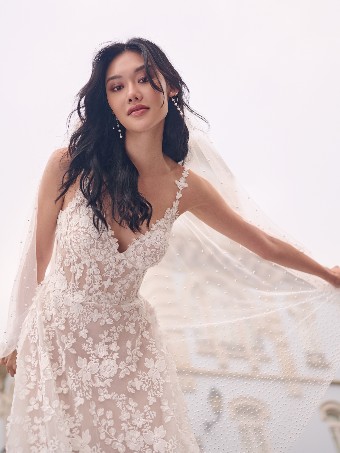 Maggie Sottero  Style #LADONNA #1 Ivory (gown with Natural Illusion) thumbnail
